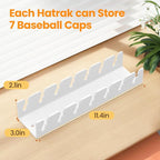 Nicetree Hat Organizer for Baseball Caps, 2 Pcs No Install Acrylic Hat Racks for 14 Baseball Caps Storage, Hat Stand for Caps Display and Organizer for Dresser, Bedroom, Closet, Office