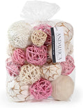 ANDALUCA Pink Decorative Balls Bowl Filler Orbs Home Decoration (Pink)