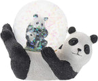 Elanze Designs Panda Bear Mommy and Cub Magical Whimsical Tabletop Dresser Nightstand Figurine Miniature 45MM Sturdy Polyresin Glitter Water Snow Globe Decoration