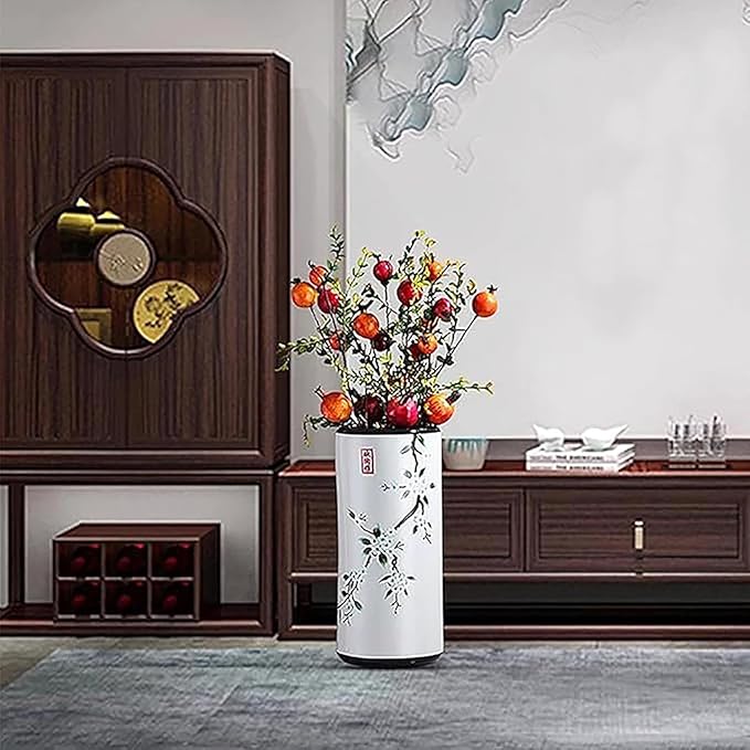 Umbrella Stand, Ceramic Freestanding Storage Holder, Traditional Luxurious Design, Porcelain Umbrella Rack for Home Office Entryway