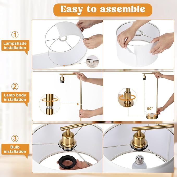 Innqoo Bedside Table Lamps for Bedroom Set of 2-Dimmable Nightstand Lamps with USB Port and Outlet,Modern Brown Lamps with Linen Shade,Tall Desk Lamps for Home Office Bedroom Living Room End Table