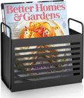 Magazine Holder, Magazine Rack Mail Organizer Folder Organizer Bin for Magazines, Books, Newspapers, Tablets in Home, Office, Black