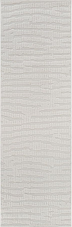 Modern Micro Loop Indoor Runner Rugs for Living Room Bedroom Kitchen Geometric Pebble White 2x7 Luxury Durable Low and High Pile Non-Shedding Stain Resistant Soft Area Carpet 2 x 7