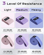 Fabric Resistance Bands for Working Out - Booty Bands for Women Men with Workout Bands Guide, Exercise Bands Resistance Bands Set for Leg, Butt, Glute Bands for Home Gym Fitness, Yoga, Pilates