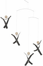 Free Minds Black Hanging Mobile - 17 Inches - High Quality Plastic - Handmade in Denmark by Flensted