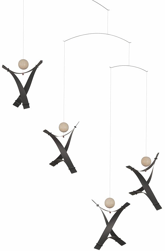 Free Minds Black Hanging Mobile - 17 Inches - High Quality Plastic - Handmade in Denmark by Flensted