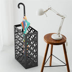 Mango Steam Trellis Umbrella Holder Stand for Home or Office Entryways (Black, Trellis)