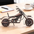 Motorcycle Gifts for Men Women, 11.8" Metal Motorcycle Sculpture, Fathers Day Birthday Gift for Dad Husband Biker Enthusiasts, Industrial Man Cave Home Garage Office Decor