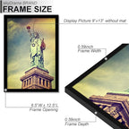 100% Solid Wood 9x13 Picture Frame Set of 3, Black Frame for 9 x 13 Inch Picture Poster Photo, Light Weight 9 by 13 HQ Matte Black Frame for Wall - 3 Pack/Black/9"x13"
