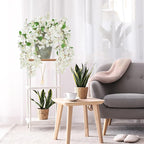 33.5" Bougainvillea Artificial Flowers Fake White Flowers, UV Resistant Long Sprays Artificial Bougainvillea Flowers for Indoor & Outdoor Decor, 3PCS Faux Hanging Flower for Home Room Wedding Porch