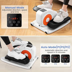 Goplus Under Desk Elliptical Machine, Electric Seated Pedal Exerciser with LED Display Monitor, Remote Control, Portable Fully Assembled Ellipse Leg Exerciser for Seniors Adults Home Office