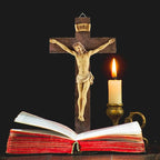 PlentifulHome 9” Resin Crucifix Wall Cross – Catholic Cross for Wall Decor, Jesus Christ Figurine, Inspirational Christian Religious Hanging for Home, Church & Spiritual Gifts