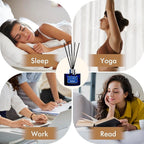 Xcleen Reed Diffuser Set, 6.7 fl oz Sandalwood Scented Oil Diffuser with Sticks, Reed Diffusers for Home Bathroom Shelf Decor