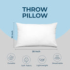 Utopia Bedding Throw Pillows (Set of 4, White) – 16 x 26 Inches Down Alternative Pillows for Bed, Sofa, and Couch - Fluffy Decorative Stuffer Pillow for Indoors & Outdoors