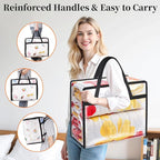 Clear Clothes Storage Bags, 6 Pack Closet Organizers and Under Bed Storage Containers, Foldable Moving Bags with Zippers for Comforter, Blanket, Bedding, Duvet, PVC Packing Bags 40L
