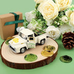 St Patricks Truck Decor White Metal Car with Gold Green Coin St Patrick’s Day Decor Farmhouse Vintage Green Metal Truck Decor Irish Party Decoration Vintage Collectible Car for Desk Bookshelf
