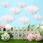 Affrolling 20 Pcs 3D Cloud Decorations Hanging Honeycomb Decor Artificial Cloud Ornaments for Ceiling Art Wedding Birthday Nursery Room Baby Shower Party Decorations (Large,Classical Style)