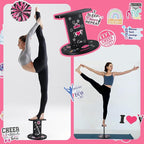 12.2 x 13.2 Inch Wooden Cheer Balance Stand Cheerleading Flyer Balance Trainer Rubberwood Cheer Stunt Stand DIY with 36 Decorative Stickers for Adult Promote Flexibility Core Strength
