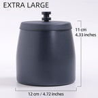 Extra Large Ashtray with Lid for Cigarette, Stainless Steel Smokeless Odorless Windproof Ash tray for Home Office Tabletop Outside Patio Outdoor Balcony(4.72''x3.93''x4.33'')