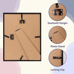 8.5x11 Black Picture Frames Set of 12, 8.5 by 11 Picture Frame for Award Certificate and Diploma Display on Wall or Tabletop