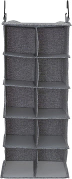 Household Essentials 10 Pocket Hanging Shoe Closet Organizer with Hooks