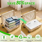 Vacuum Seal Bags for Clothing with Wireless Electric Pump - Travel & Home Use, 15 Pack Ideal Space Saver Vacuum Storage Bags, Ultimate Travel Vacuum Bags for Luggage