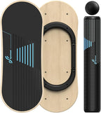 Sportneer Balance Board 7 Modes Wobble Board with Adjustable Stoppers Exercise Balancing Stability Trainer for Improve Balance, Surf Trainer & Physical Therapy - Roller and 2.8'' Ball Included