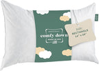 ComfyDown Decorative Throw Pillow Insert, Down and Feather Fill, 100% Cotton Cover, 233 Thread Count - Made in USA (14 X 26)