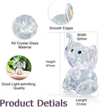 DUQGUHO Crystal Elephant Gifts for Women - Cute White Decor, Glass Figurine, Inspirational Gift for Mom - Home Animal Ornament Statue