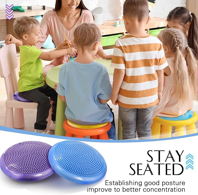 8 Pcs Wobble Cushion with Cloud Design Wiggle Seat for Sensory Kids Flexible Sensory Seating Balance Disc for Classroom Elementary Office Home