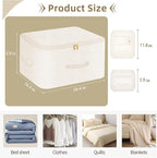 Ultra Space Saving Self Compression Organizer, Comforter Storage Bag for Clothes, Blankets, Pillows, Duvet, Comforters, Bedding Sets and Much More (Khaki,L - 54 * 42 * 30cm)