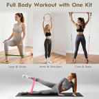 9-Piece At Home Pilates Kit for Beginners & Women | Complete Pilates Equipment Set with Ring, Yoga Ball, Resistance Bands & Pilates Bar