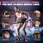 Pilates Bar Kit with Resistance Bands, Heavy Duty Pilates Equipment for Men, Training Bands with Handles for Legs, Hip, Back, Arm, Abs, Chest, Shoulders, Portable Home Gym Workout Equipment