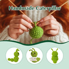 Positive Christmas Caterpillar Encouragement Gift – Mini Crochet with Change Quote Card – Small Handmade Comfort Gift for Best Friends Coworkers – Positive Inchworm Motivation Present