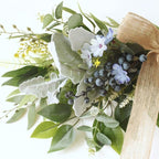Floral Swag, Artificial Front Door Wreath Eucalyptus Leaves Garland, Artificial Mixed Eucalyptus Leaves Swag, Greenery Swag with Daisy Flower for Home Wall Wedding Party Decoration(#1)
