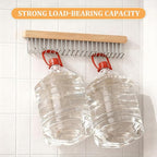 Yookeer 2 Pack Belt Organizer Pull out for Closet Belt Hanger Wall Mounted 16.1 Inch Valet Rods Ties Racks Extending with 12 Metal Hooks for Hanging Tank Tops Scarf Bras Key Storage Hanger Accessories