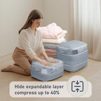 DIMJ Compression Storage Bags 6 Pack - Blanket Storage Bags with Window Zipper, Ultra Space Saving Self Compression Organizer for Puffer Jacket, Bedding, Lightweight Comforter Duvet, Sweater, Sheet