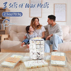 SCENTORINI Wax Melts, Premium Wax with Essential Oil, Natural Dried Flower, Rose, Lavender, Jasmine, Scented Wax Melts, 70.9g x 3, for Women/Men