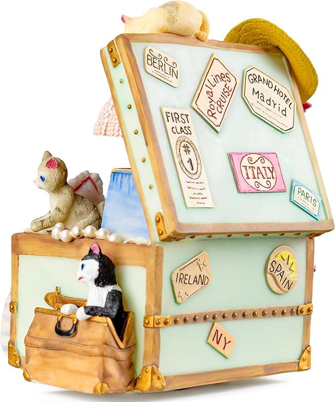 Cat Music Box Gift for Girlfriend Wife Daughter Grandma Granddaughter Sister Friends, Cute Kitty Musical Box Anniversary Birthday Gifts Kitten Lover Mother Day Present