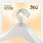 Utopia Home Premium Wooden Hangers 30 Pack - Durable & Slim Coat Hanger - Suit Hangers with 360-Degree Rotatable Hook - Wood Hangers with Shoulder Grooves (White Color)