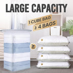 TAILI 10 Pack Vacuum Storage Bags, Space Saver Bags, Jumbo Cube 31x40x15 Inch, Extra Large Vacuum Sealed Bags for Comforters, Blankets, Bedding, Clothes, Closet Organization Space Saving, Clear