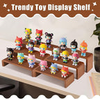 2 Sets, 6 PCS Total, Wood Risers Display Stand, Cupcake Dessert Cake Stand, Wooden Cologne Perfume Stands, Wood Riser for Kitchen Counter, Vendor Booth Display Items, Size: 9.4in, 10.6in, 11.8in (Walnut Color)