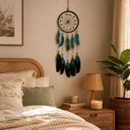 Dream Catchers Handmade Feather Native Home Wall Decoration Blue