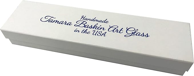 Mezuzah, Easy Mount, Art Glass on Metal Case *Gift Box and Non-Kosher Scroll Included* (Grape)