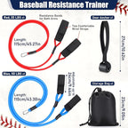 TOBWOLF 4PCS Baseball Exercise Bands with Interchangeable Grips, Baseball Resistance Trainer for Pitching & Throwing, Training Aid for Baseball Softball Pitchers to Build Arm Strength, Warm-Up