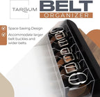 Targum Belt Organizer for Large Buckles – Extra-Wide Acrylic Belt Organizer with 7 Compartments for Closet and Drawer