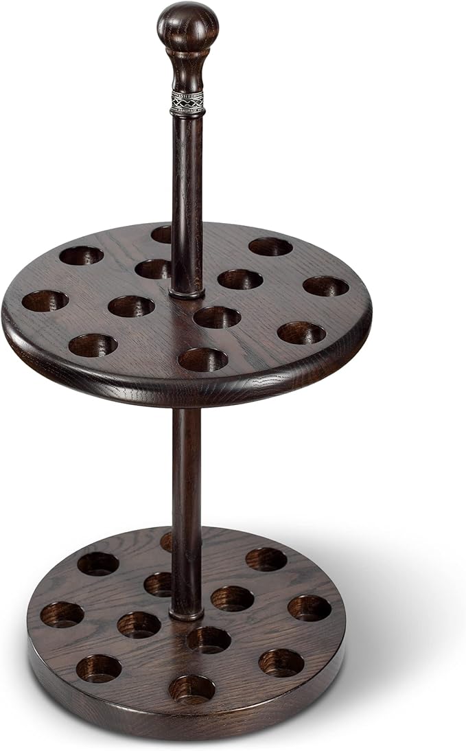 Asterom Handmade Wooden Stand for Walking Sticks & Umbrellas - Stylish Display Cane Stand Holder for Entryway (Walnut Color)