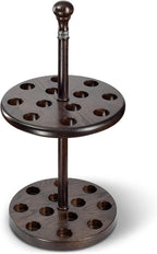 Asterom Handmade Wooden Stand for Walking Sticks & Umbrellas - Stylish Display Cane Stand Holder for Entryway (Walnut Color)
