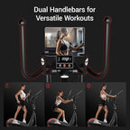 LONTEK Elliptical Machine, Elliptical Exercise Machine for Home with Hyper-Quiet Magnetic Driving System, Elliptical Trainer with 15.5IN Stride & LCD Monitor, 100% Levels Resistance