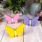 3Pcs Spring Butterfly Decorations for Home, Rustic Wooden Butterfly Decorative Accessories Spring Table Centerpiece Tiered Tray Decor